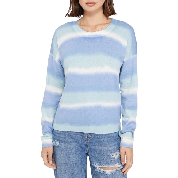 Sanctuary Replay Stripe Sweater Oasis Suns Blue Medium NWOT - Picture 1 of 6